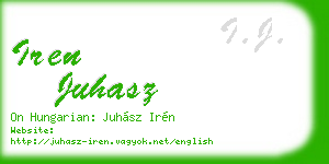 iren juhasz business card